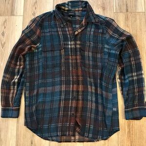 Who What Wear Plaid Blouse XL